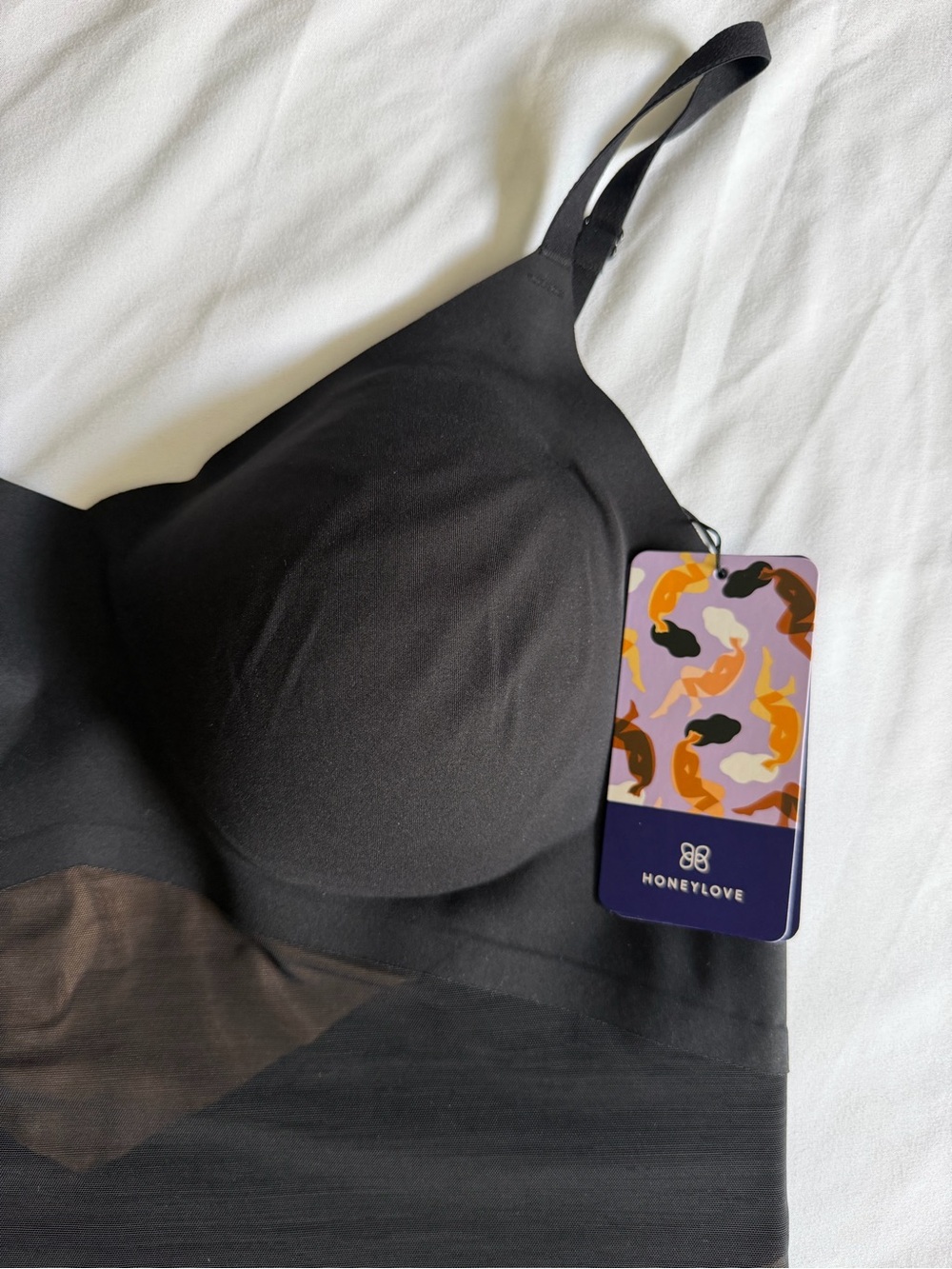 NWT Honeylove Mid Thigh Black Shapewear Bodysuit - Picture 5 of 17